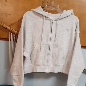 cali 1850   la grey cropped hoodie